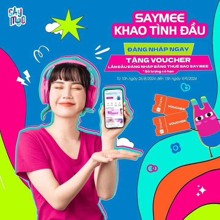 Nhà mạng Saymee tặng 3.000 voucher Shopee cho người lần đầu đăng nhập ứng dụng - 2