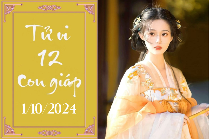 Tử vi 12 con giáp hôm nay ngày 1/10/2024: Thìn may mắn, Dậu khó khăn